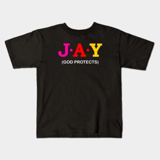Jay - GOD PROTECTS. Kids T-Shirt